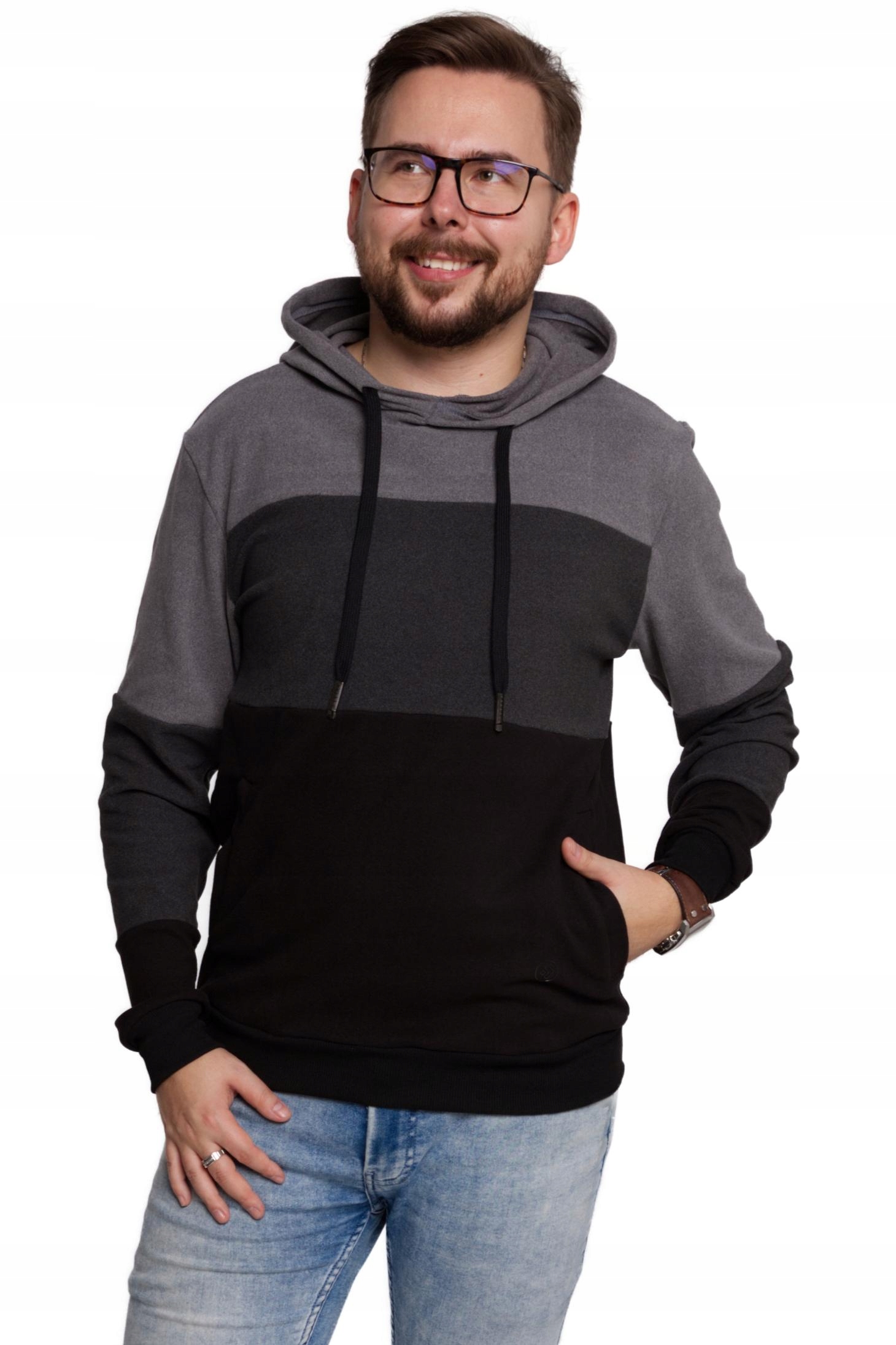 

Bluza Męska Dresowa Ciepła z kapturem Moraj L