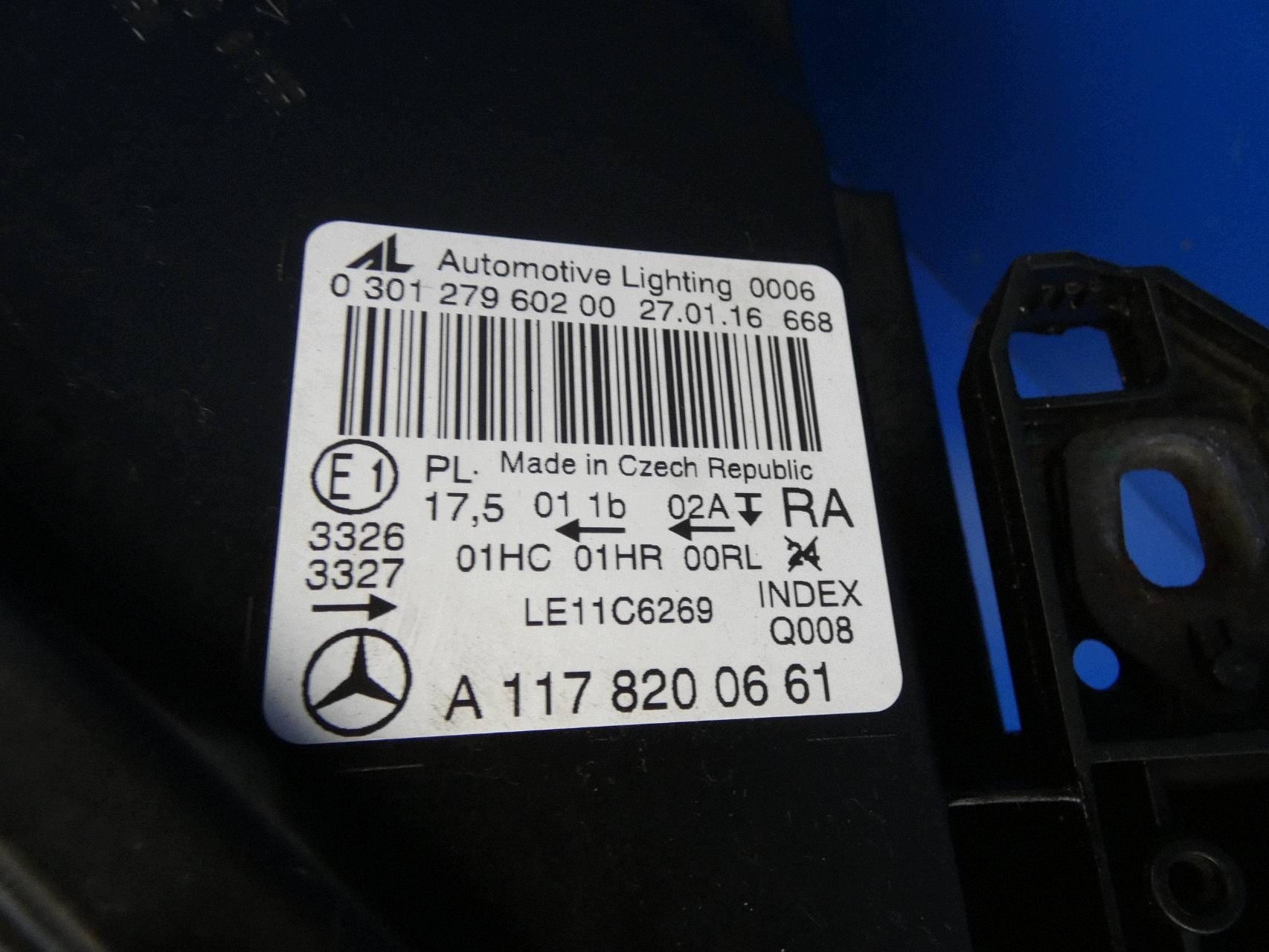 MERCEDES CLA W117 light right right front front WERSJA ANGIELSKA