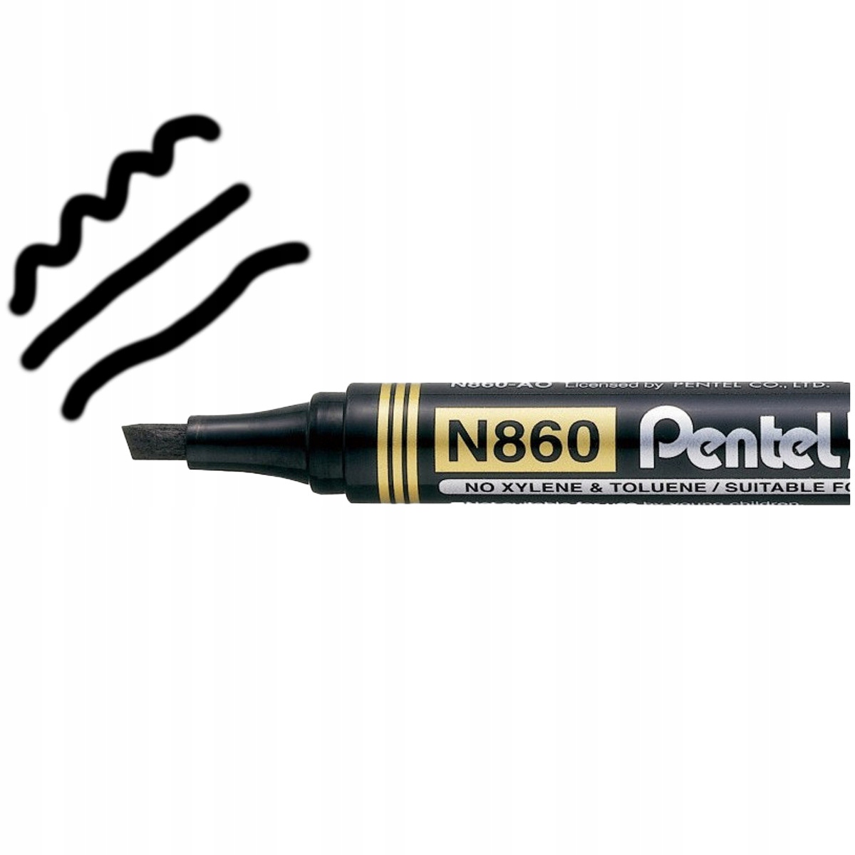 

Pentel Wodoodporny Czarny Flamaster Niezmywalny
