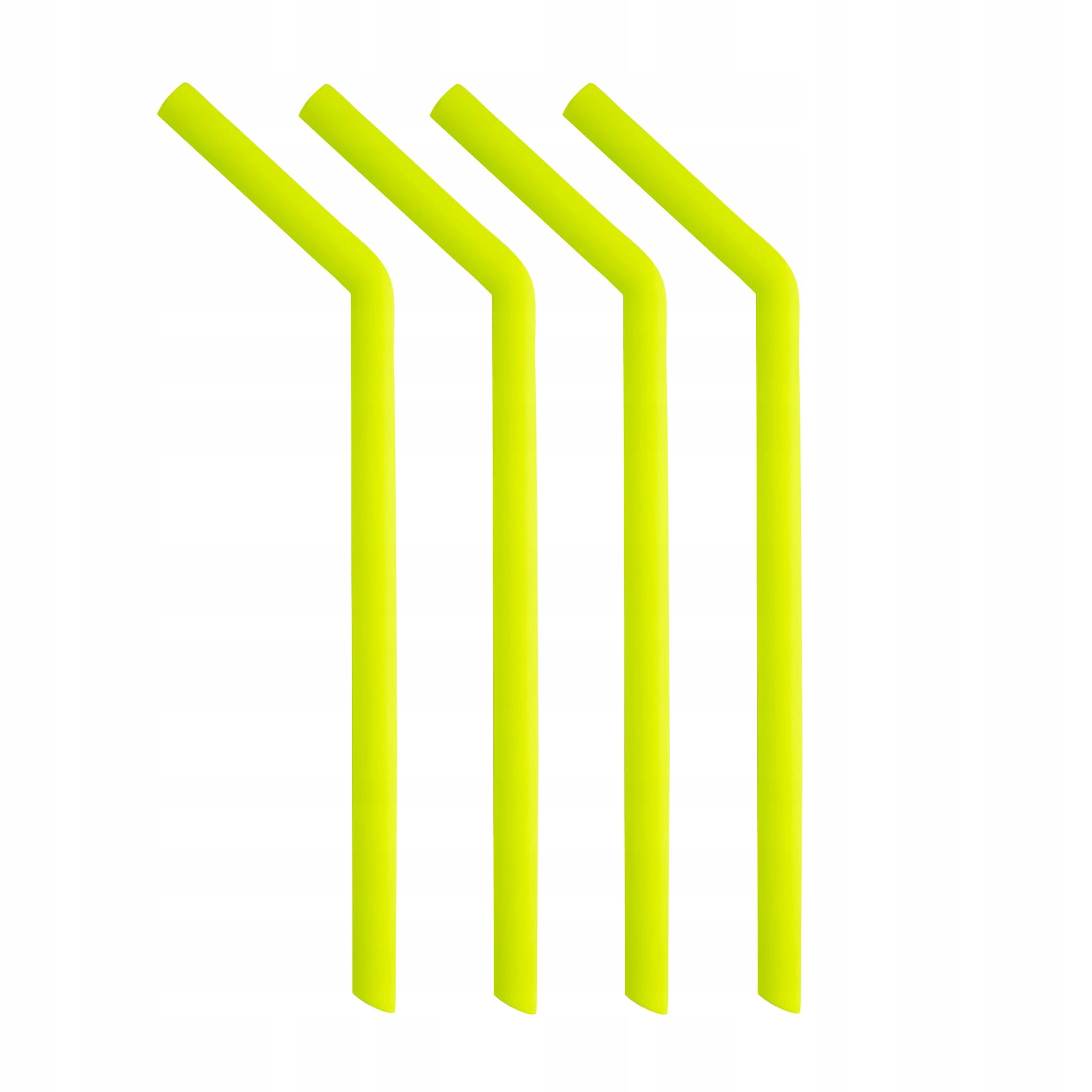 

Słomki silikonowe Green Lemon 4 sztuki