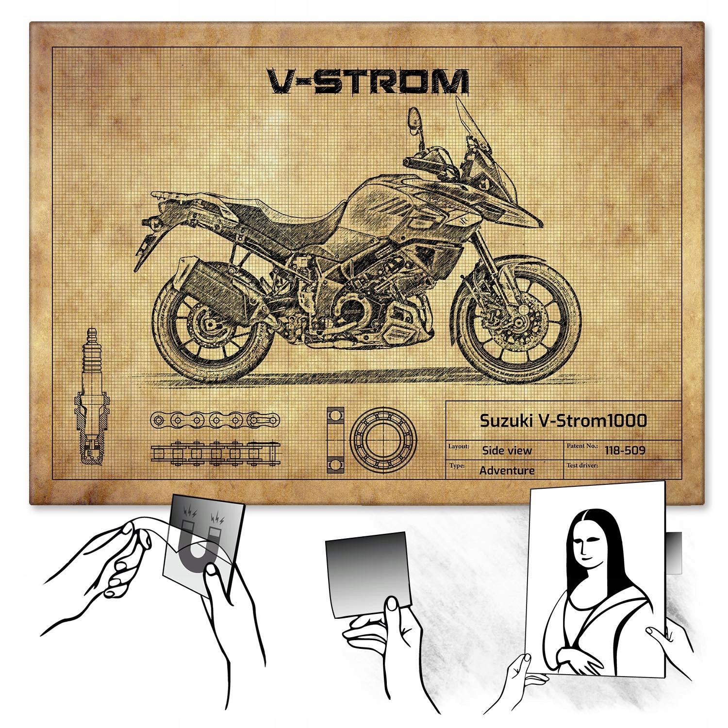 

Plakat metalowy Motor Suzuki L