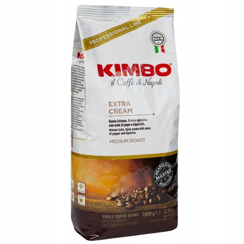 Levně Káva zrnková Kimbo Extra Cream 1 kg