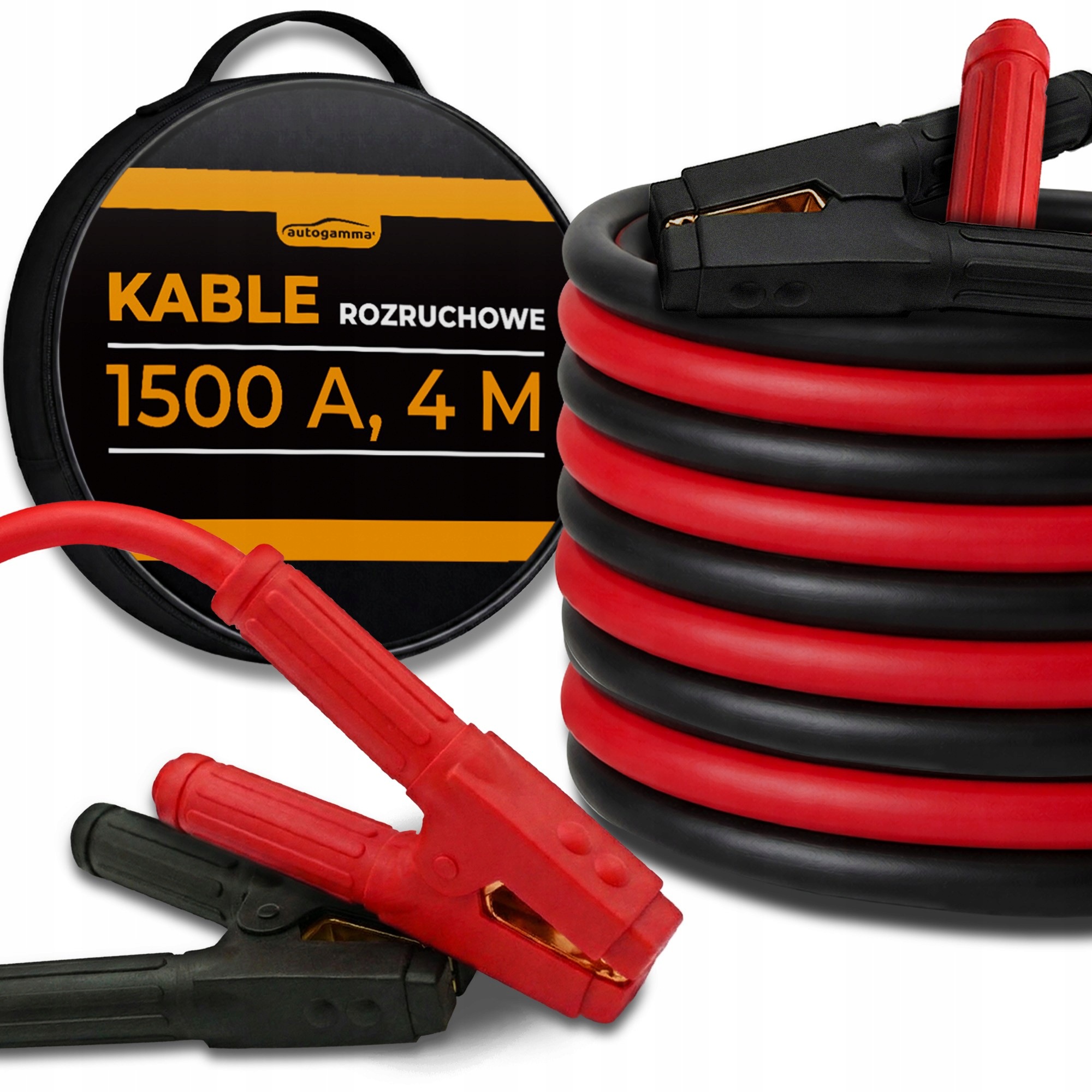 Kable rozruchowe do Akumulatora 1500 A 4 m 50 mm Grube Przewody z Pokrowcem