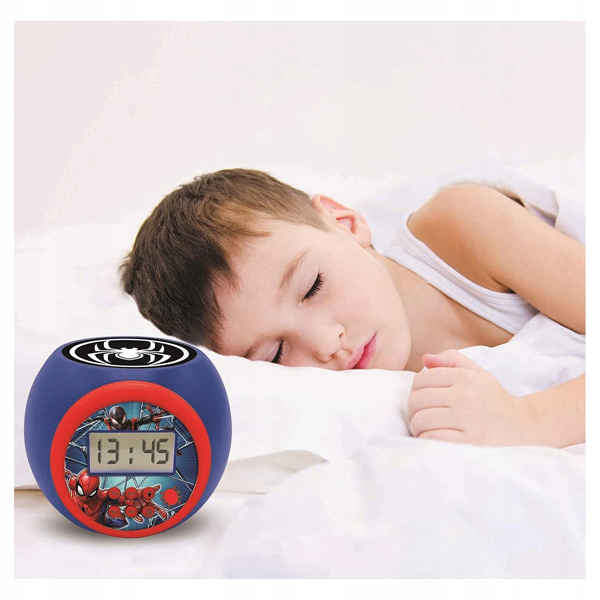 Lexibook Budzik z projektorem Spider-Man Kształt okrągły