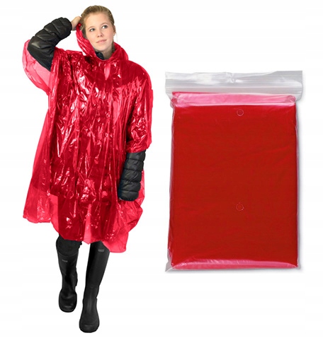 

Płaszcz Przeciwdeszczowy Peleryna Poncho Czerwony