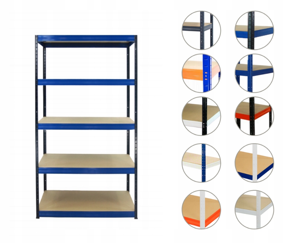 Kovový skladový regál do garáže Helios Hbn 180x075x40 5x350 kg