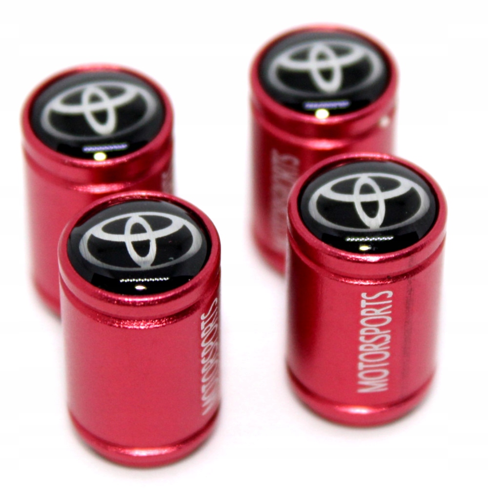 TOYOTA MOTORSPORT NAKRĘTKI NA WENTYLE CZERWONE 4SZ