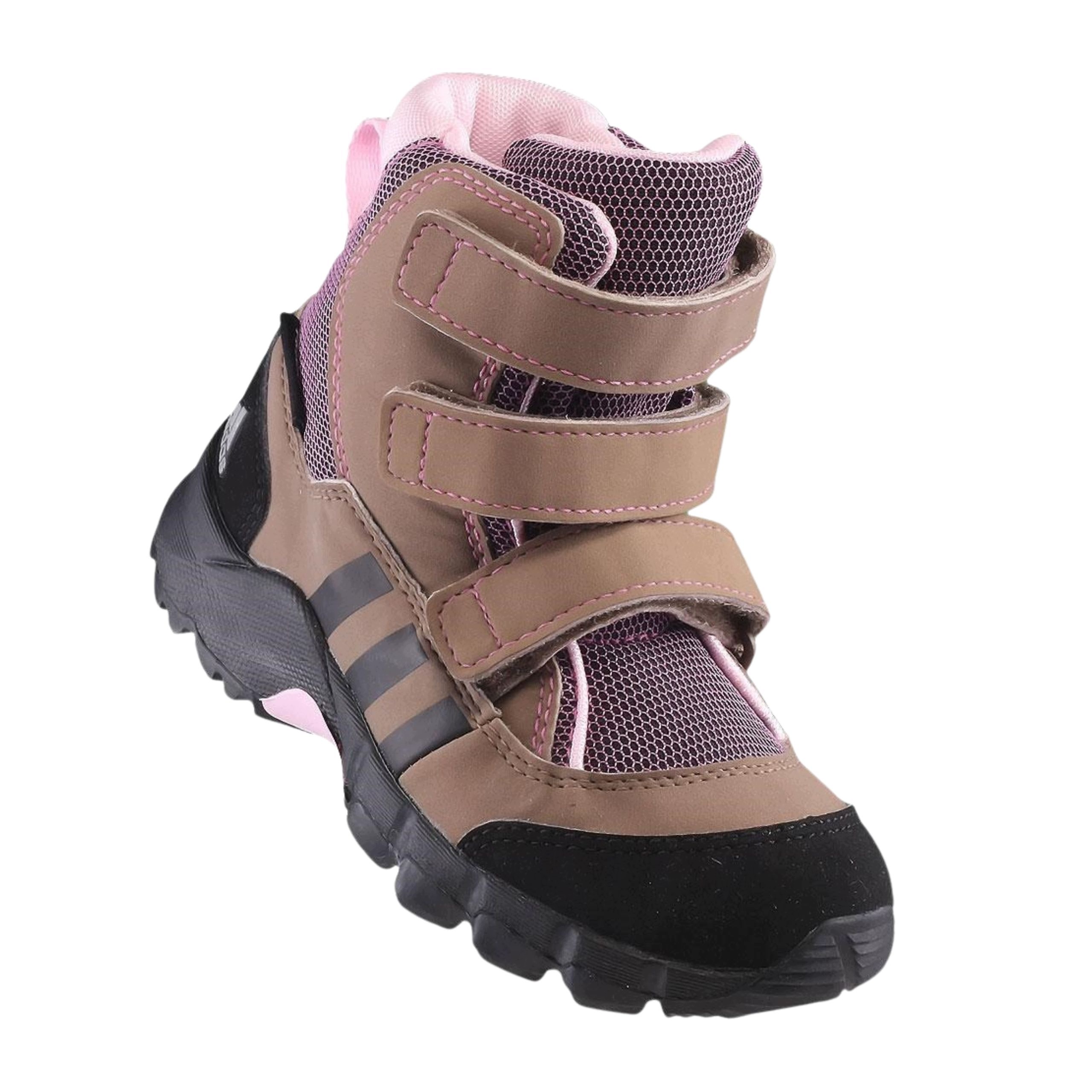 Dziecięce buty zimowe brązowo-różowe Adidas Holtanna Snow Cf 22
