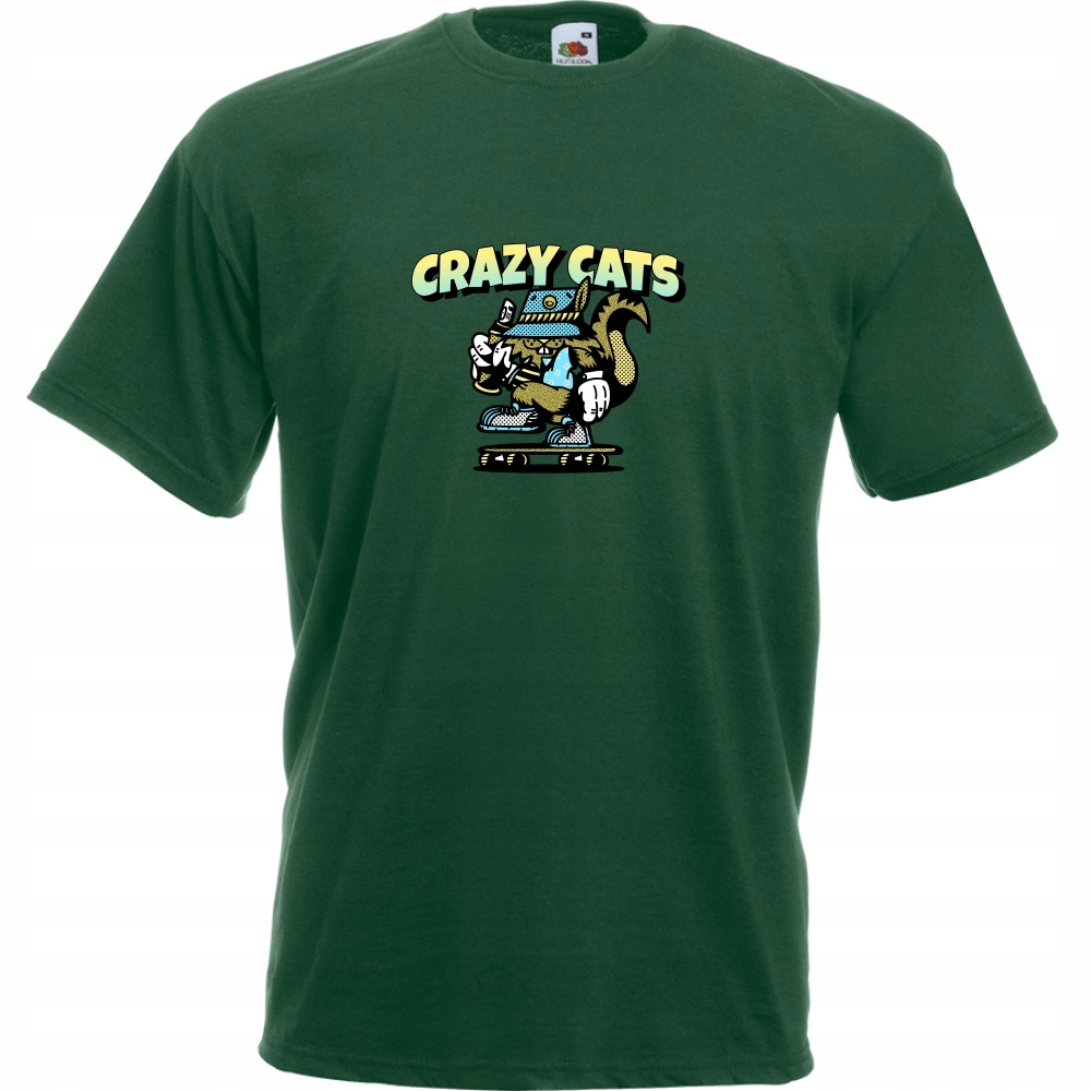 

Koszulka crazy cats szalony kot S butelkowa