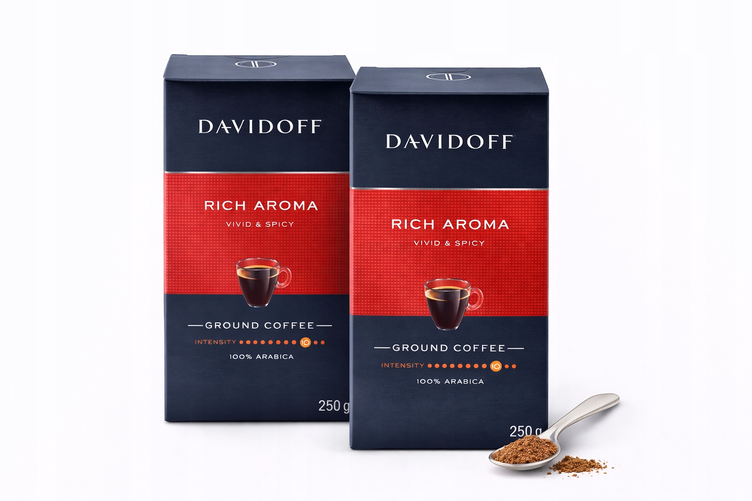 Levně Mletá káva Davidoff Rich Aroma 250 g Sada 500 g 100% Arabica