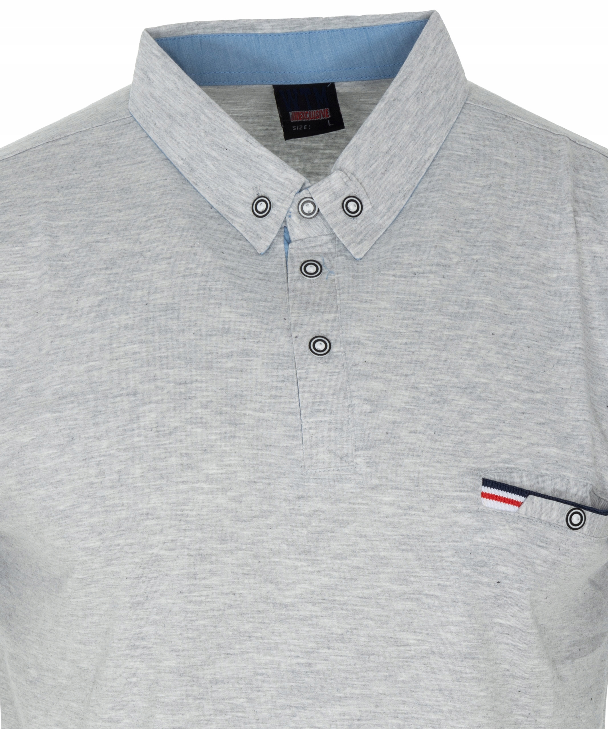 KOSZULKA męska POLO jasno-szara z kieszonką rozmiar XXL Marka inna