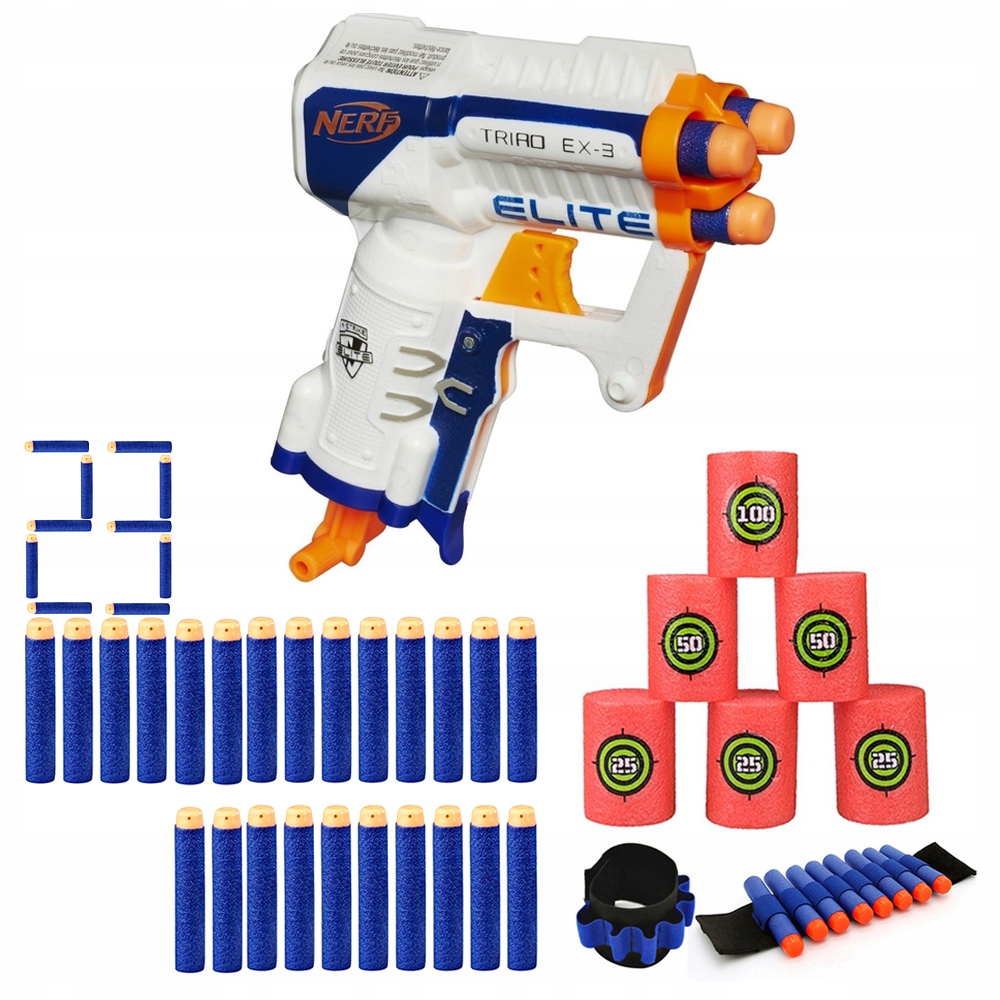 

Nerf Wyrzutnia Triad EX-3 A1690 Cele Dodatki