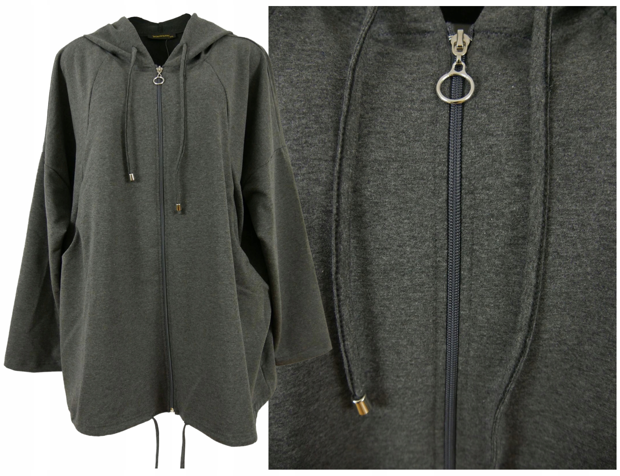 porządna bluza z kapturem i kieszeniami kangurowymi #maaxi# 8XL/56