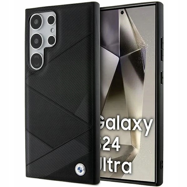 Pouzdro Bmw Signature Leather Crossing Lines Pattern pro Samsung Galaxy S24 Ultra