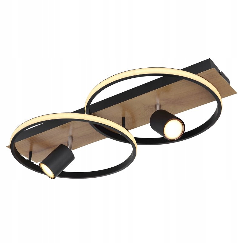 Led stropná lampa Danny 36W 3000K čierno-hnedá Globo Lighting