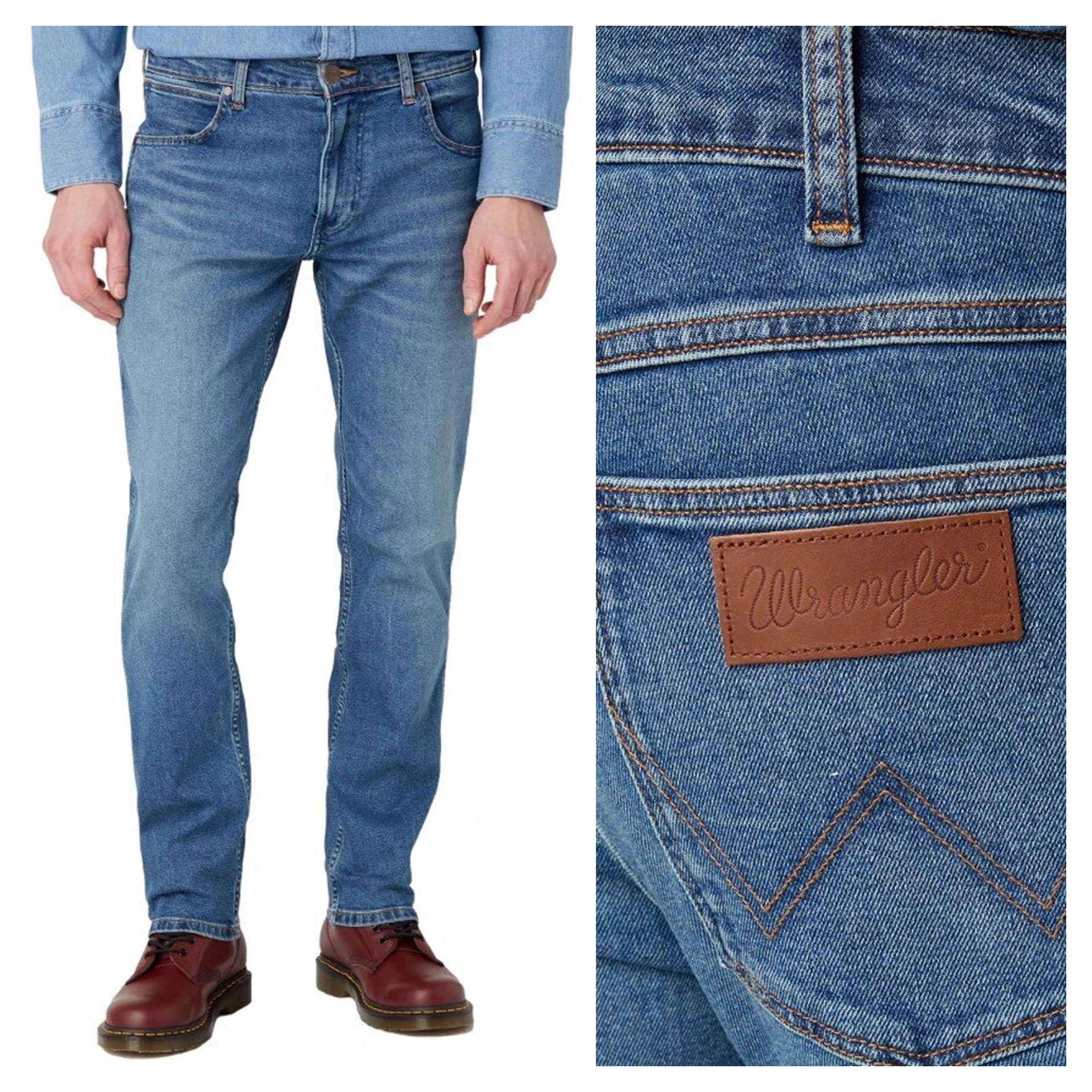 Pánské jednoduché džínové kalhoty Wrangler Greensboro W31 L32