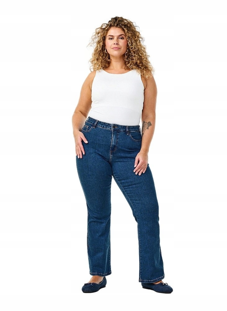 Plus Size Zizzi Klasické Džíny S Rovnými Nohavicemi 664P 52