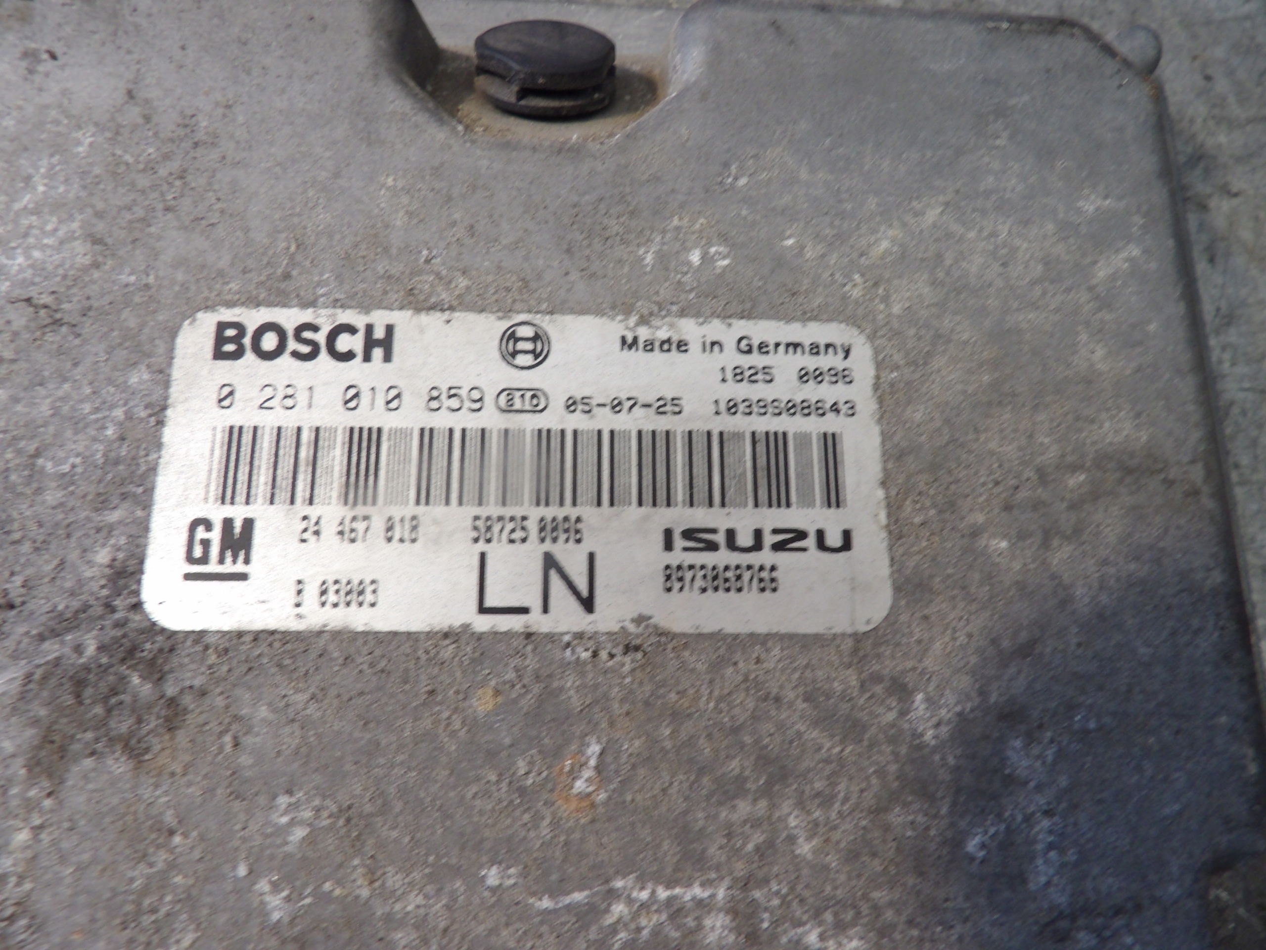 Opel Astra G computer, control unit 0281010859 8973068766 24467018