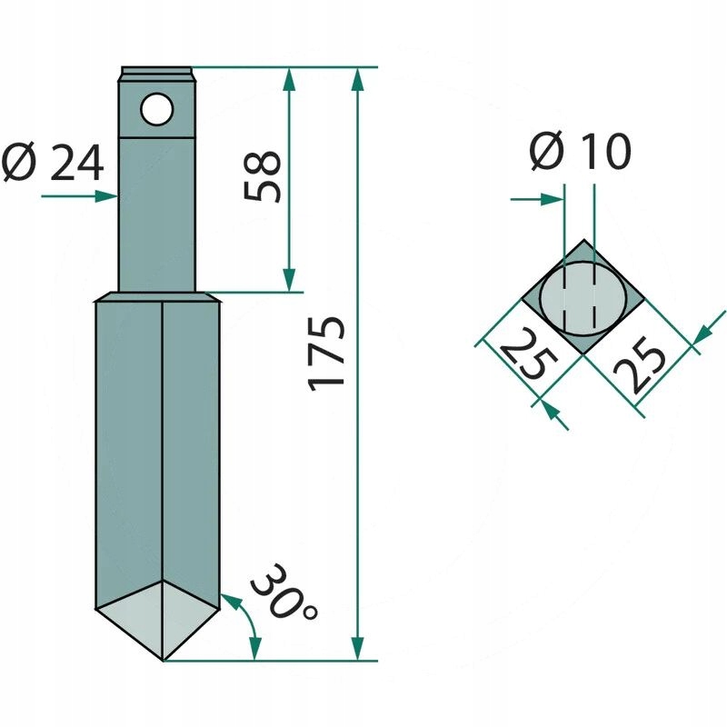 Ząb rotujący 56030 E-23374 Numer katalogowy części 56030 E-23374