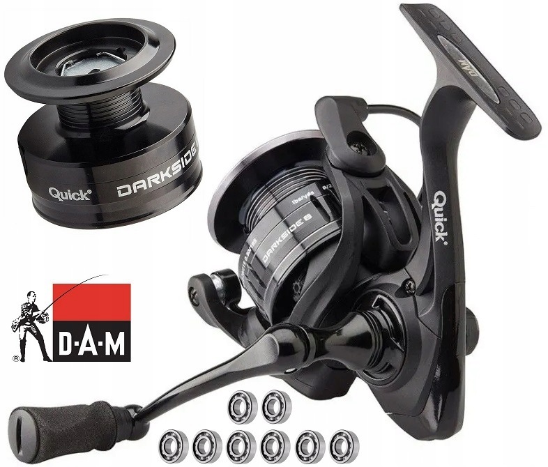 Naviják Dam Quick Darkside 8 6000S Fd 8BB R- 5,1:1 Alu Spool X 2 Vlasec