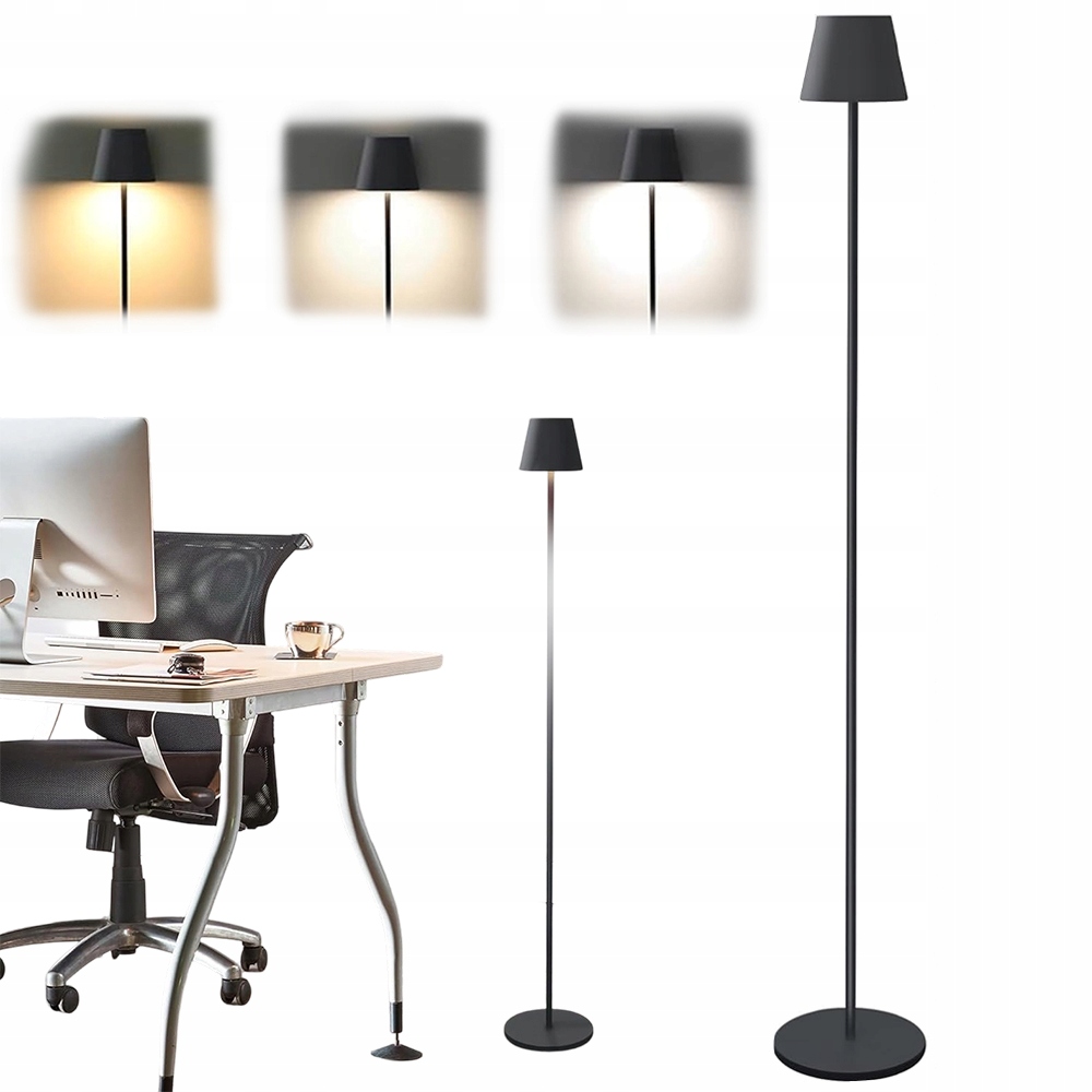 Kovová Podlahová Lampa 3 Barvy 3000K 4000K 6000K