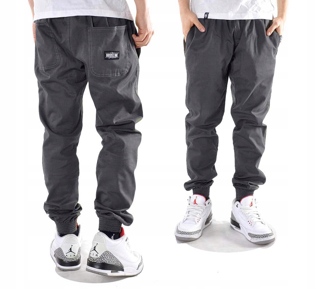 

Spodnie XXL Bossline Casual Jogger szare joggery