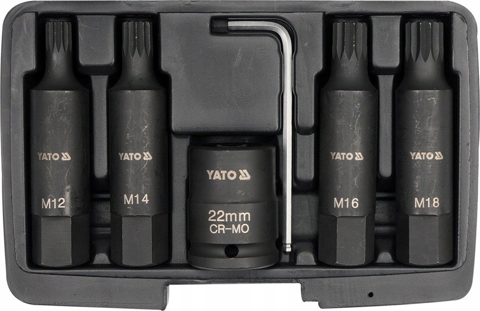 YATO YT-1157 SPLINE 3/4-ДЮЙМОВИЙ НАБІР УДАРНИХ БІТ