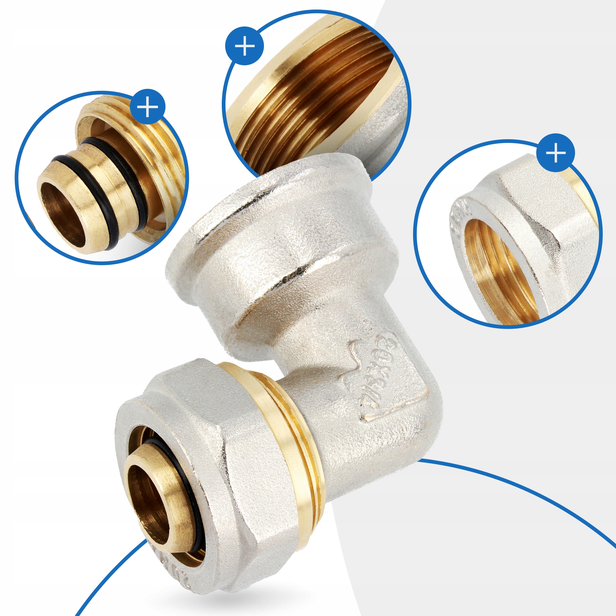 KOLANO PEX SKRĘCANE 20x3/4 GW ZŁĄCZKA ŁĄCZNIK RUR KOLANKO MOSIĘŻNE SKRĘTNE Średnica 20 mm