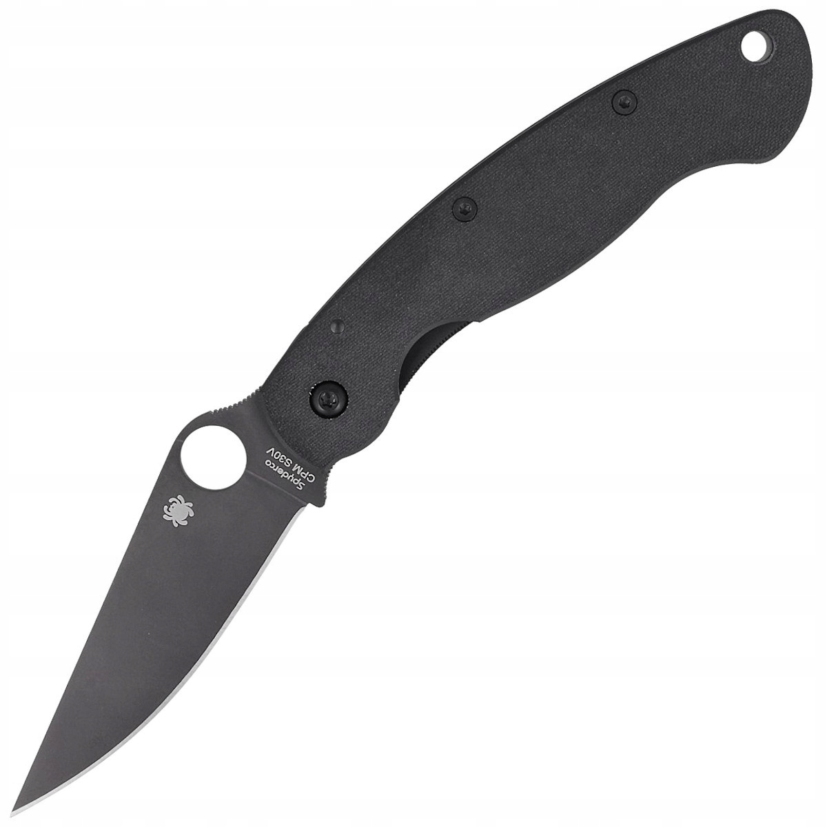 Nóż składany Spyderco Military Black G10, Black DLC Cpm (C36GPBK)