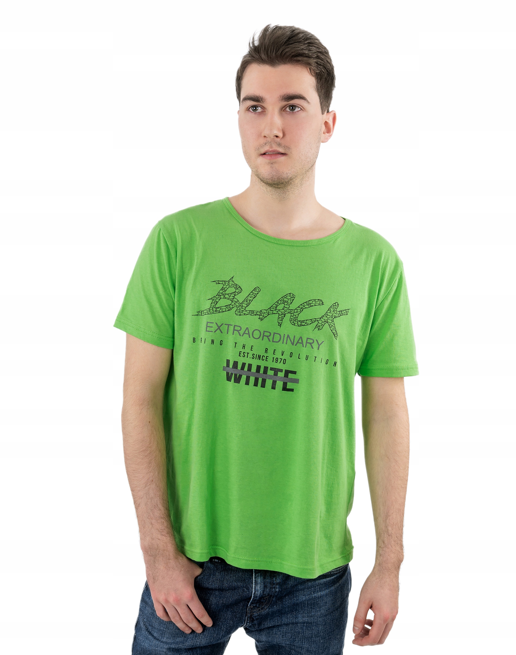 

Tshirt Koszulka Podkoszulek Męski 576 L limonkowy