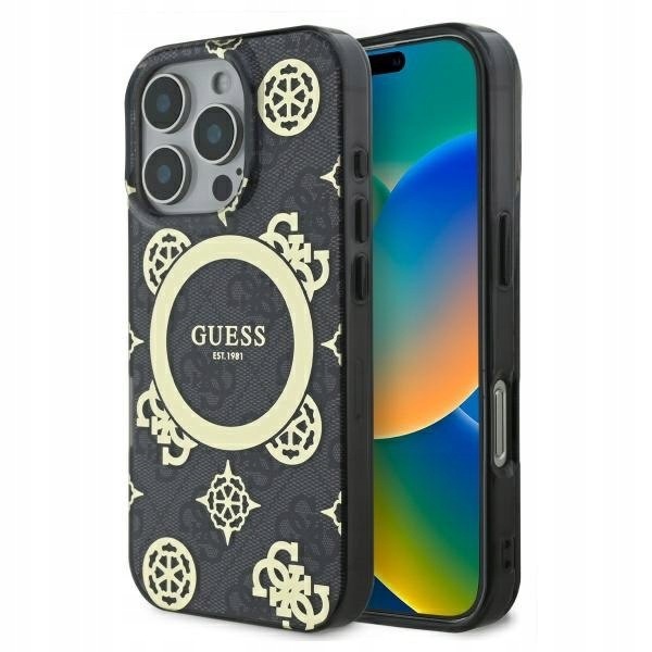 Guess GUHMP16LH4PYEEK iPhone 16 Pro 6.3" černý/black hardcase IML Peo