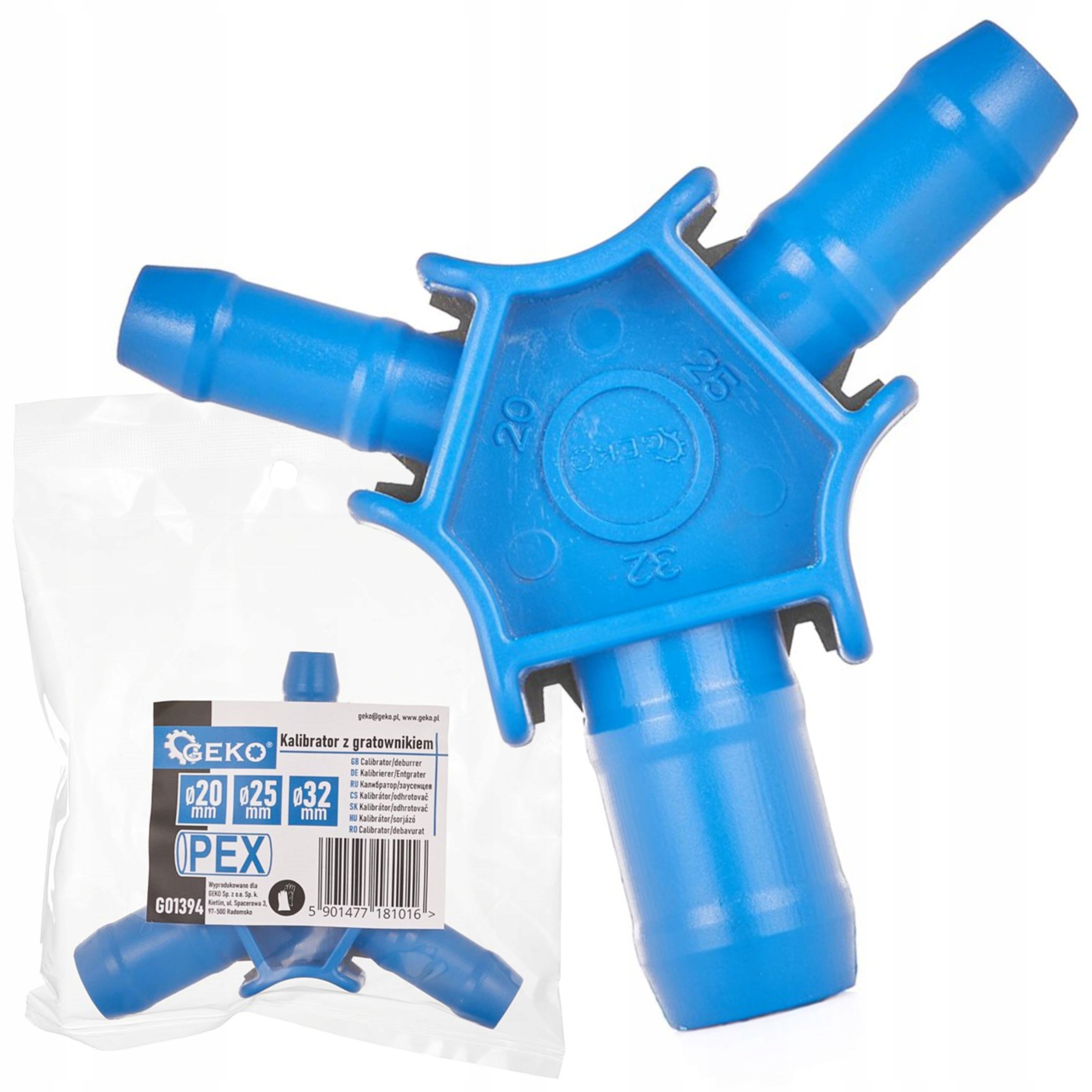GEKO KALIBRATOR Z GRATOWNIKIEM DO RUR PE 20-25-32MM WYGŁADZACZ G01394