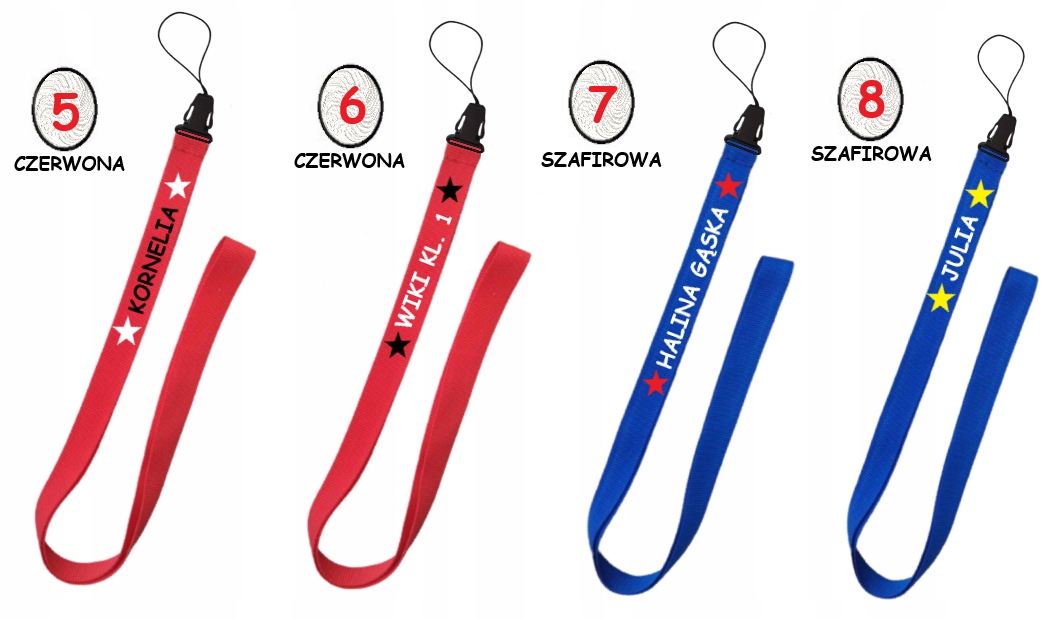 Smycz na pendrive-a z imieniem - gwiazdki Producent inny