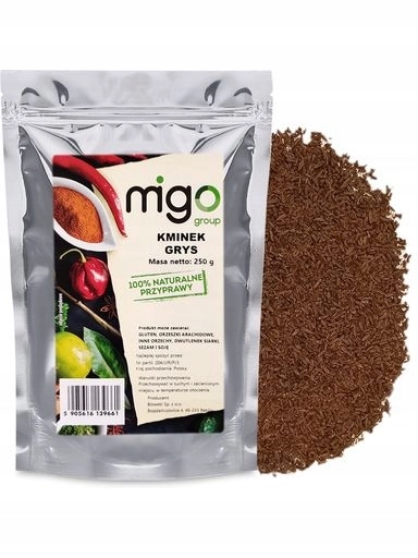 9 x MIGOgroup, Kmín Grys, přírodní 250 g MIGOgroup