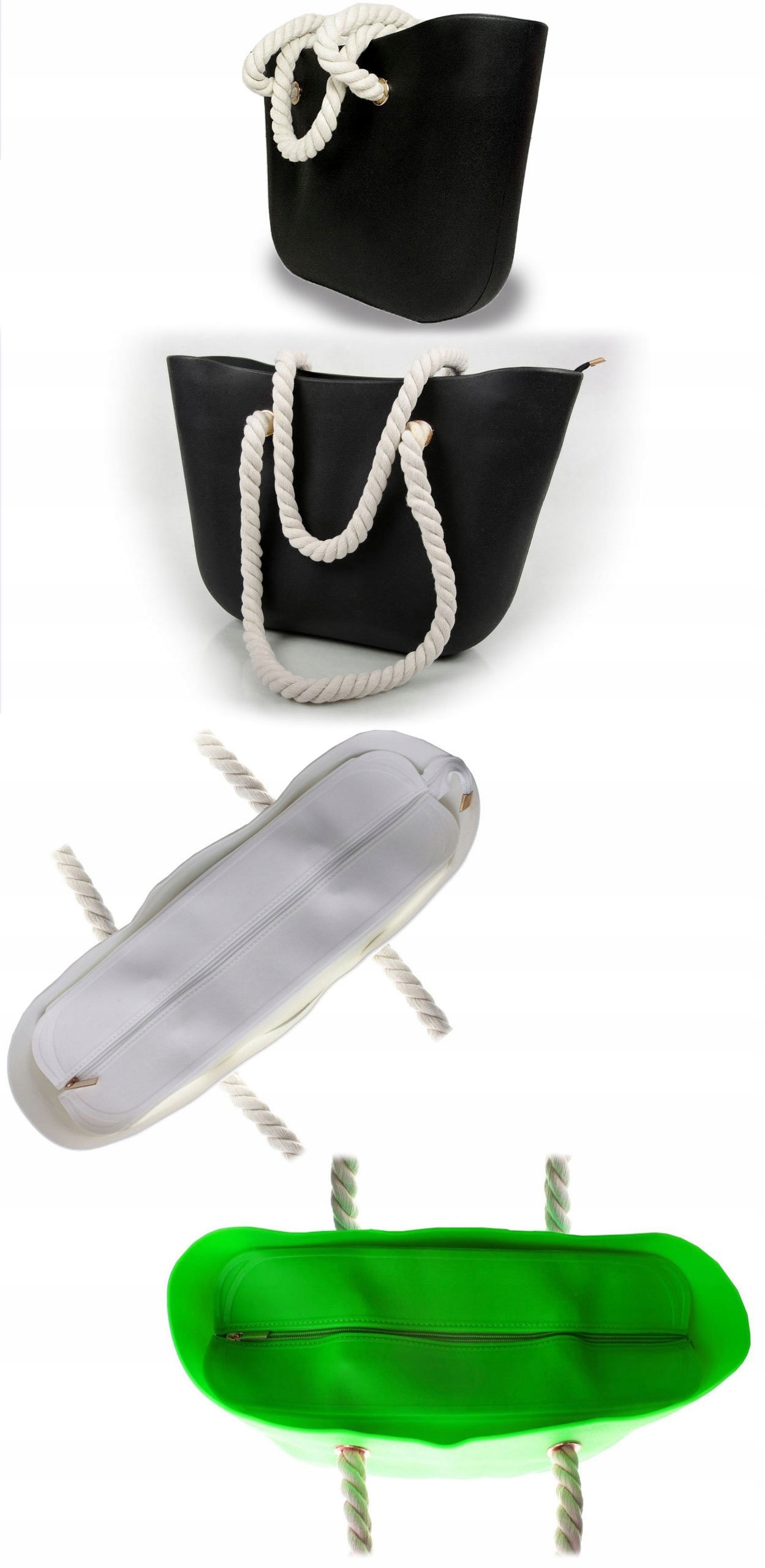 O TORBA GUMOWA TOREBKA HOBO JELLY SHOPPER BAG TGLB Głębokość produktu 11 cm