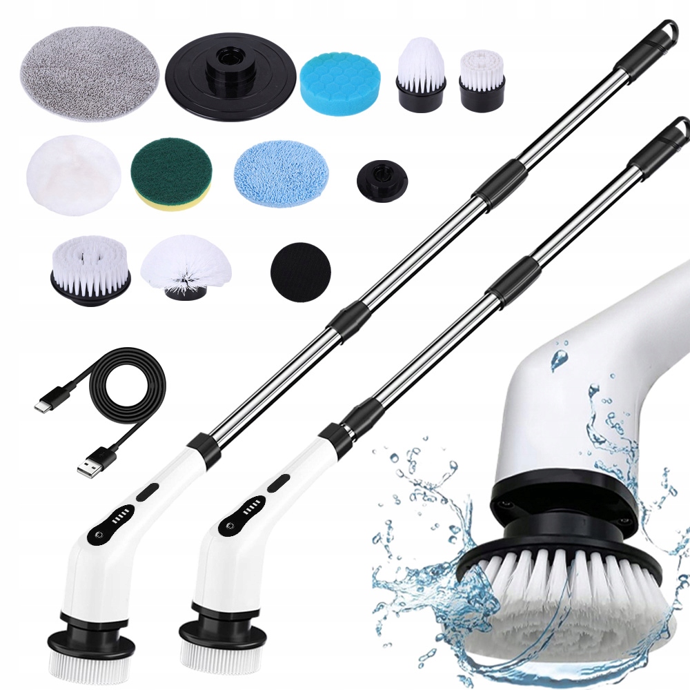 Levně Turbo Mop 9V1 Elektrický Bezdrátový Rotační Kartáč Úklidový
