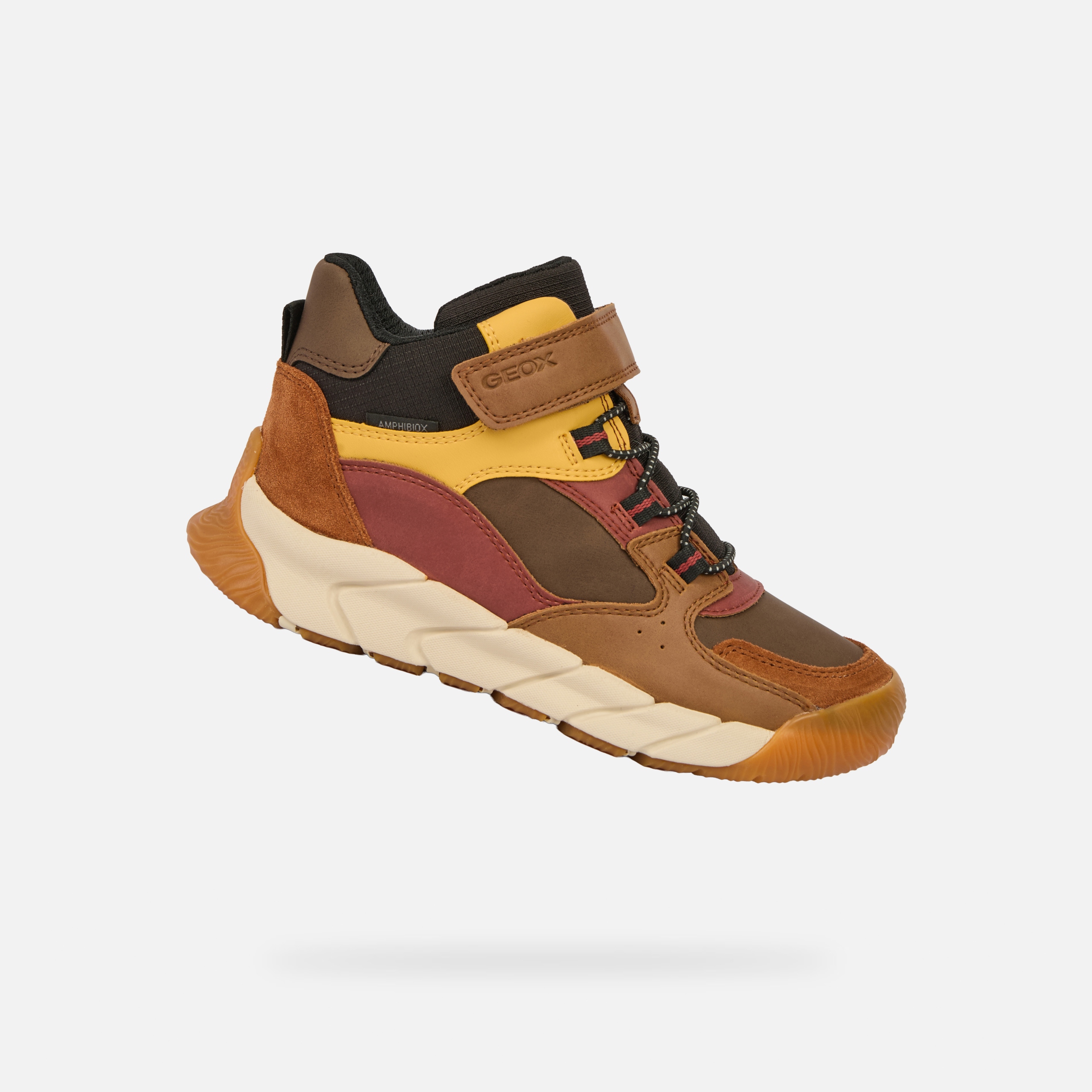 Geox Hnědá chlapecká kotníková obuv Geox Flexyper Pro Boy B