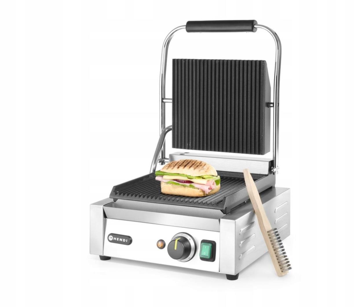 Grill kontaktowy pojedyńczy góra i dół ryflowane