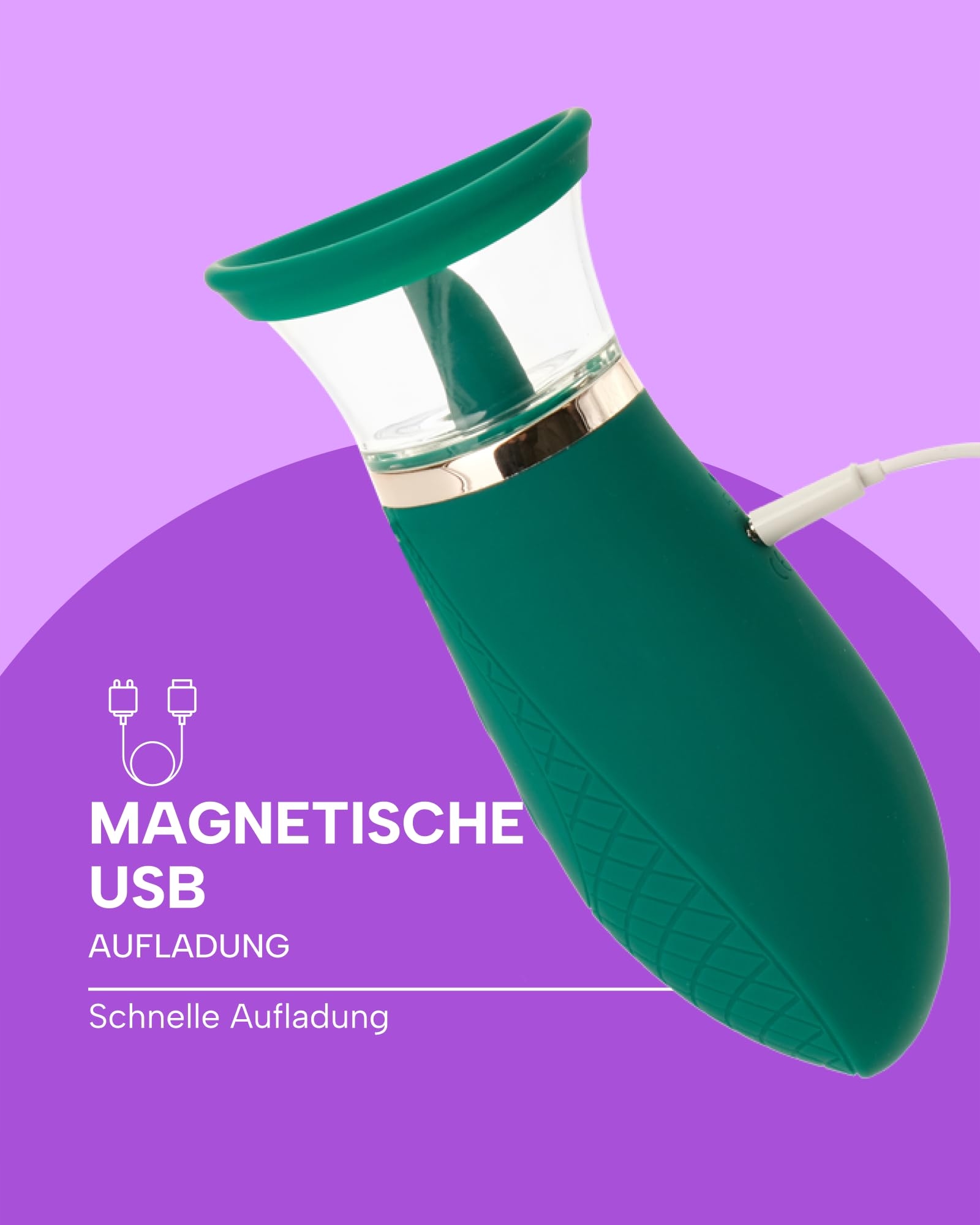 MYSECRETCASE Zabawka Erotyczna Dla Kobiet Wibrator Klitoris Wodoodporny USB — miniatura 3
