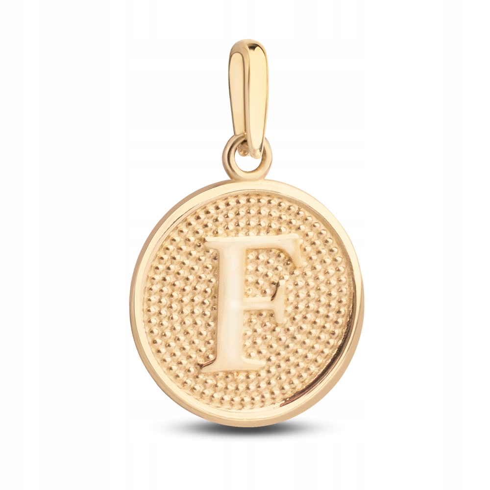 Zlatý Jedinečný Přívěsek Medailon Písmenko F 585