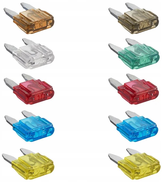 Bezpieczniki mini typu łopatkowego ProPlus samochodowe 12V/24V zestaw 10szt
