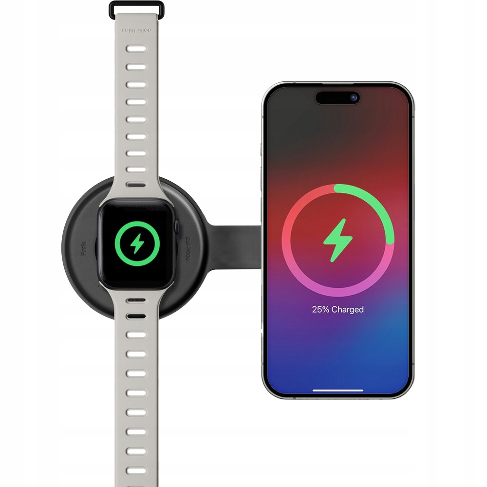 Ładowarka indukcyjna 2w1 Native Union Voyage Qi2 MagSafe 15W podróżna, etui