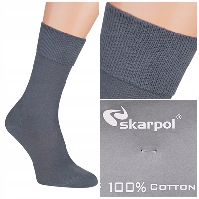 

Skarpety Meskie 100% Bawełna Skarpol Rozmiar 42-44