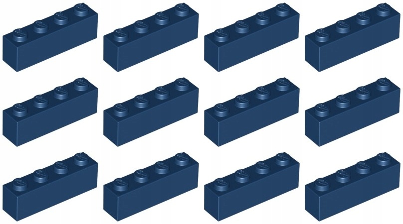 

Lego 3010 Klocek 1x4 niebieski ciemny (20g) 12 szt