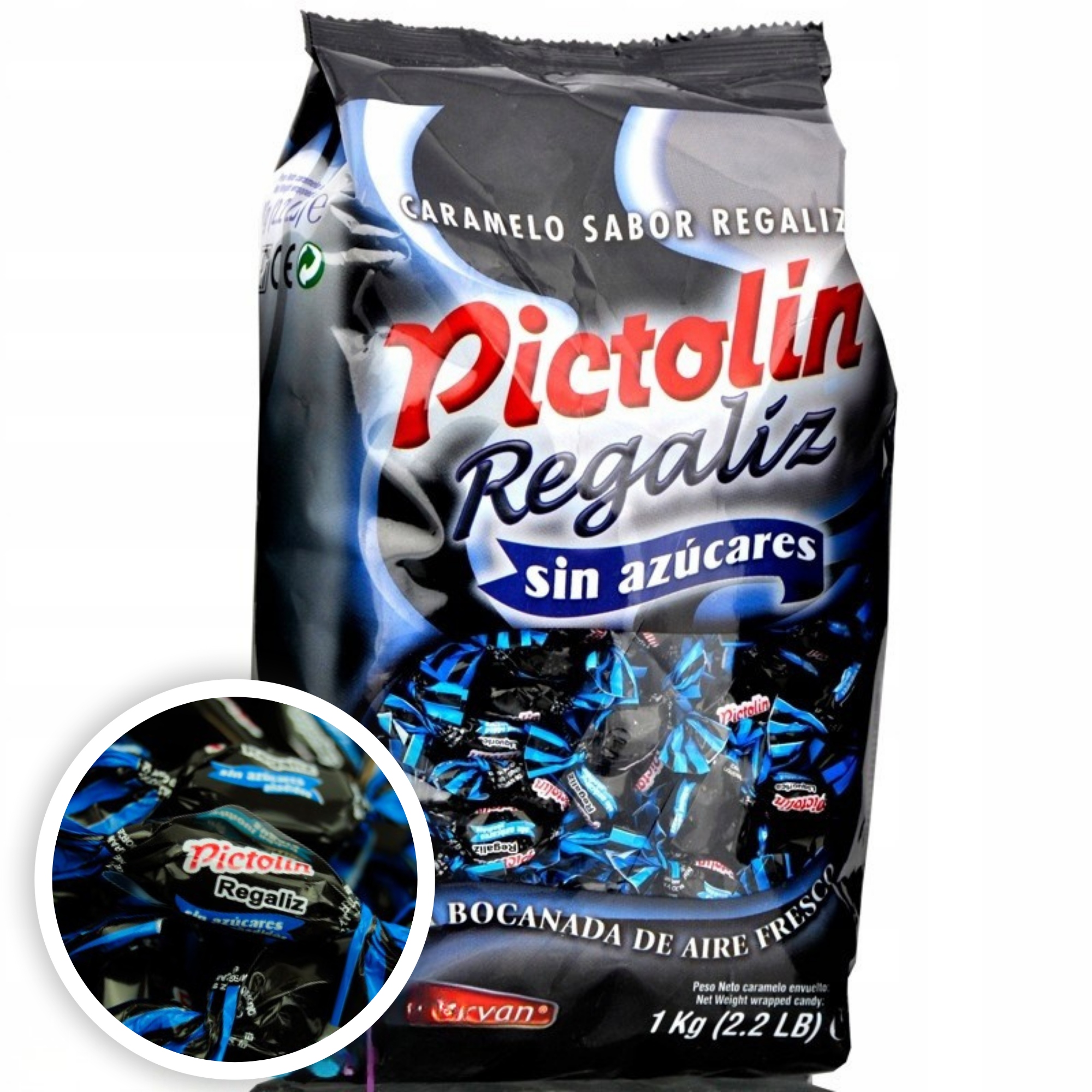 Pictolin bezglutenowa lukrecja bez cukru giga paka 1kg