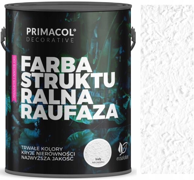 Primacol Farba Strukturalna Płynna Raufaza Biały 5L