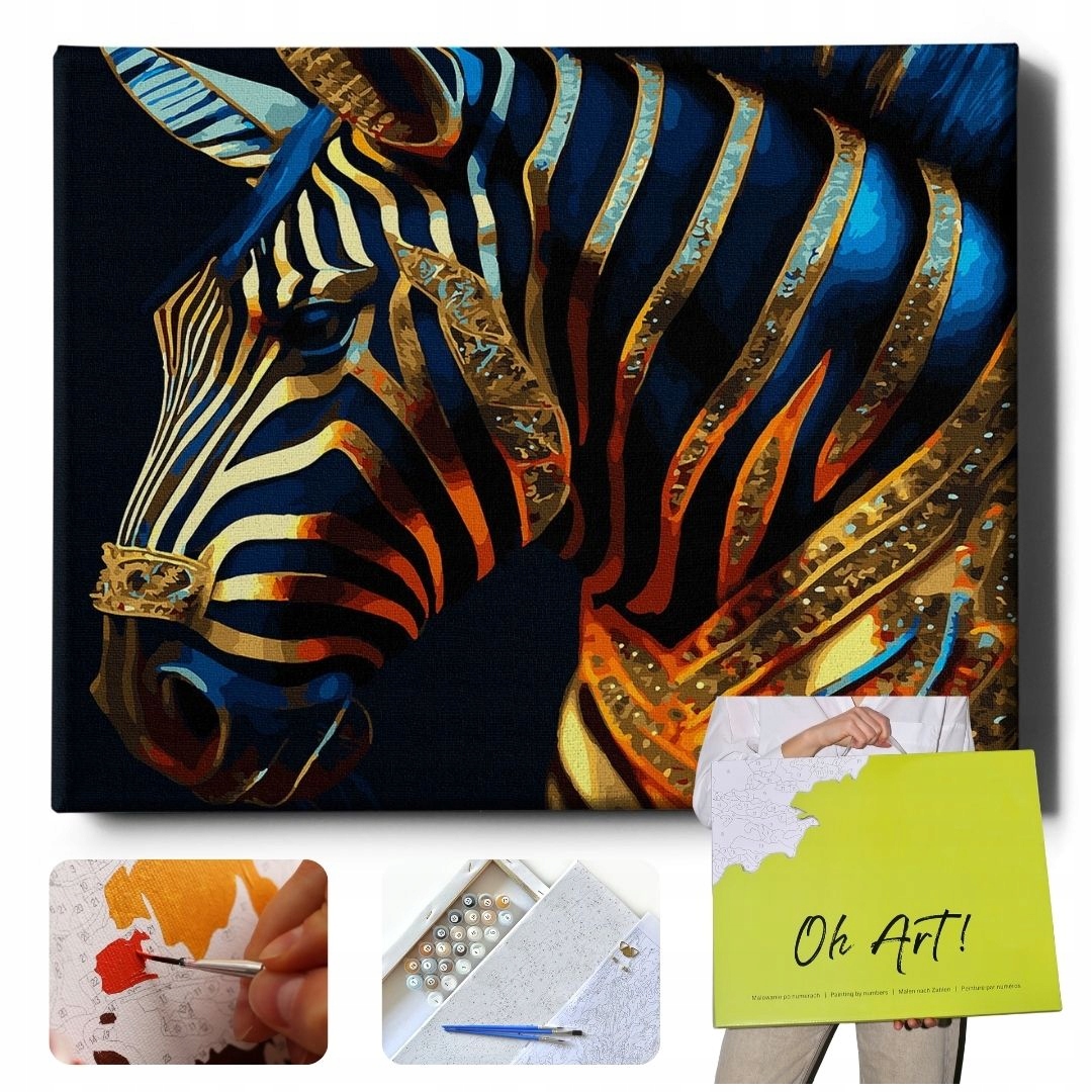 Obrázky Pro Malování podle čísel s Rámem Malování podle čísel Zebra Oh Art!