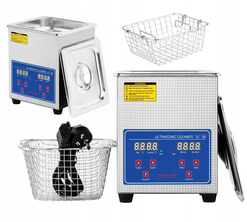 MYJKA WANNA ULTRADŹWIĘKOWA 100W 40KHz Z KOSZEM 2L STERYLIZATOR KOSMETYCZNY