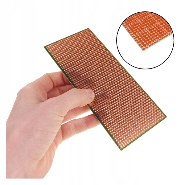 Płytka Pcb Jednostronna Rzędowa 145x65mm do Budowy Prototypów Uniwersalna