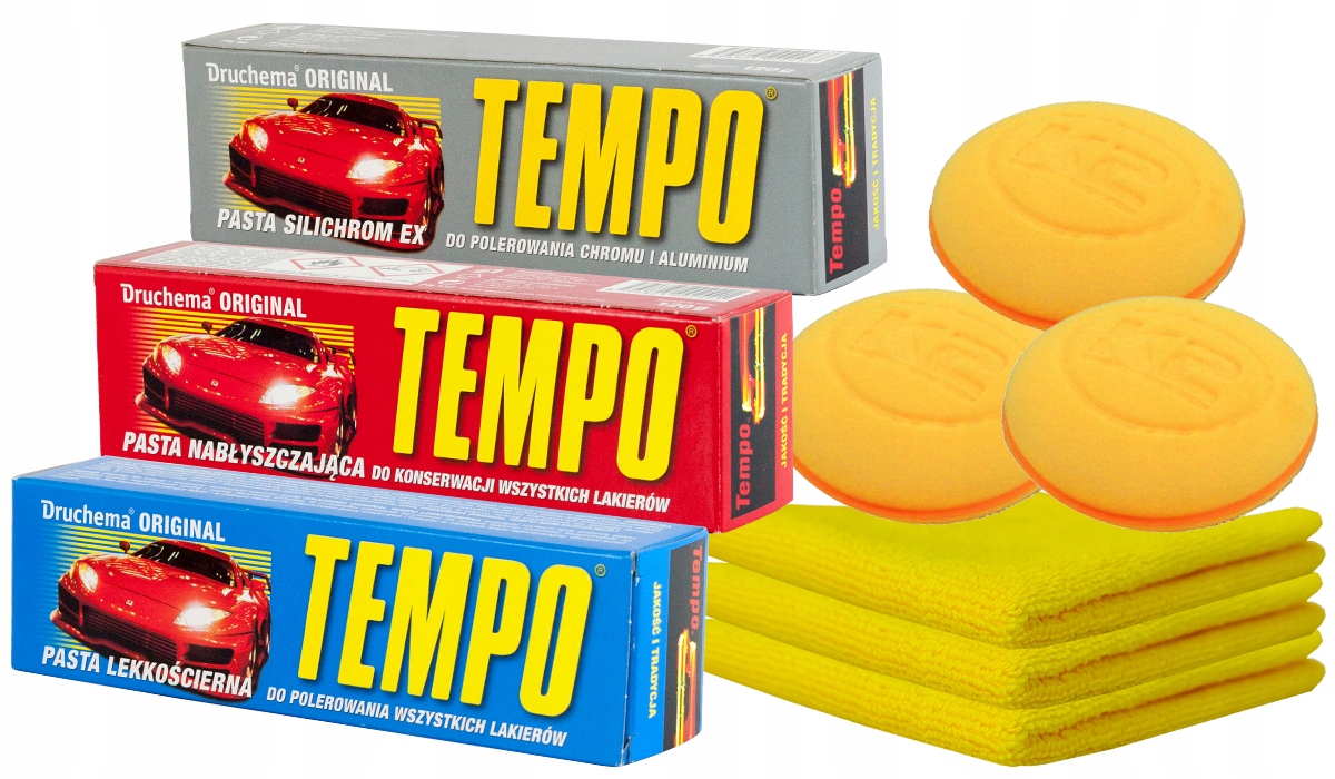 Tempo Pasta Sada 3 Druhů Mikrovláknových Aplikátorů